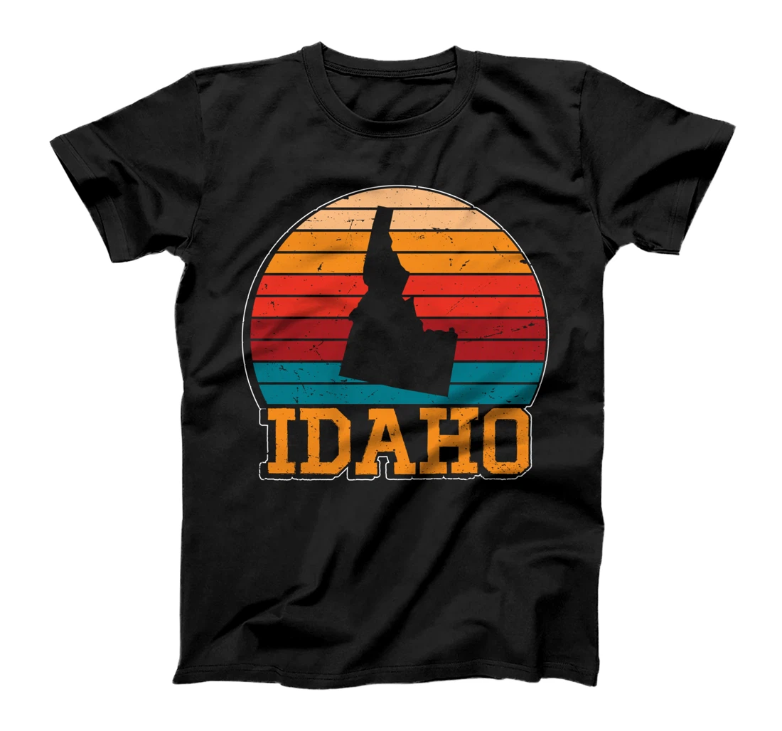 Idaho Retro Vintage Sunset US State Idaho Silhouette T-Shirt