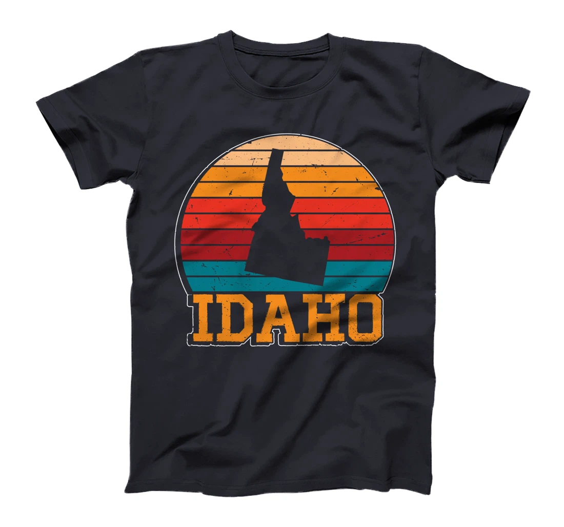 Idaho Retro Vintage Sunset US State Idaho Silhouette T-Shirt