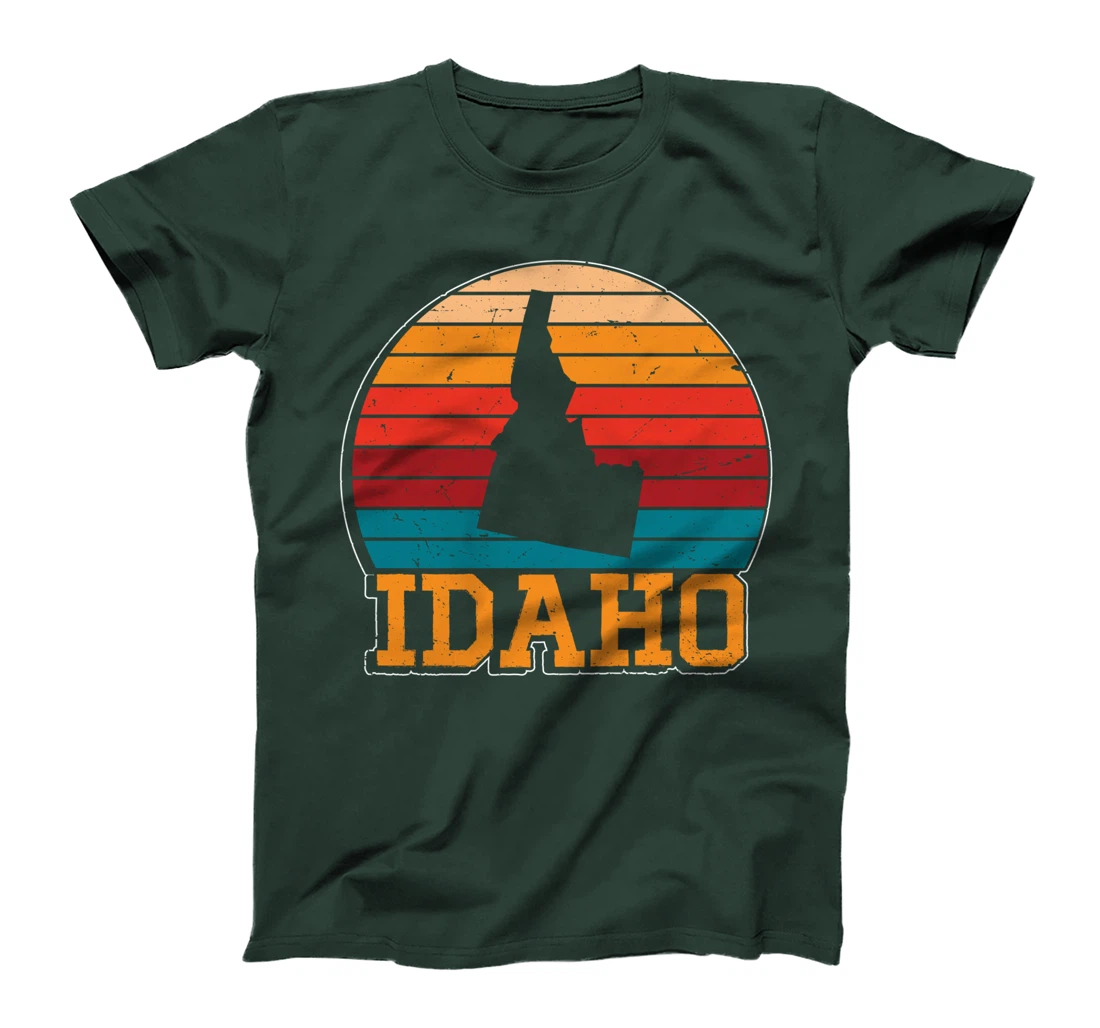 Idaho Retro Vintage Sunset US State Idaho Silhouette T-Shirt