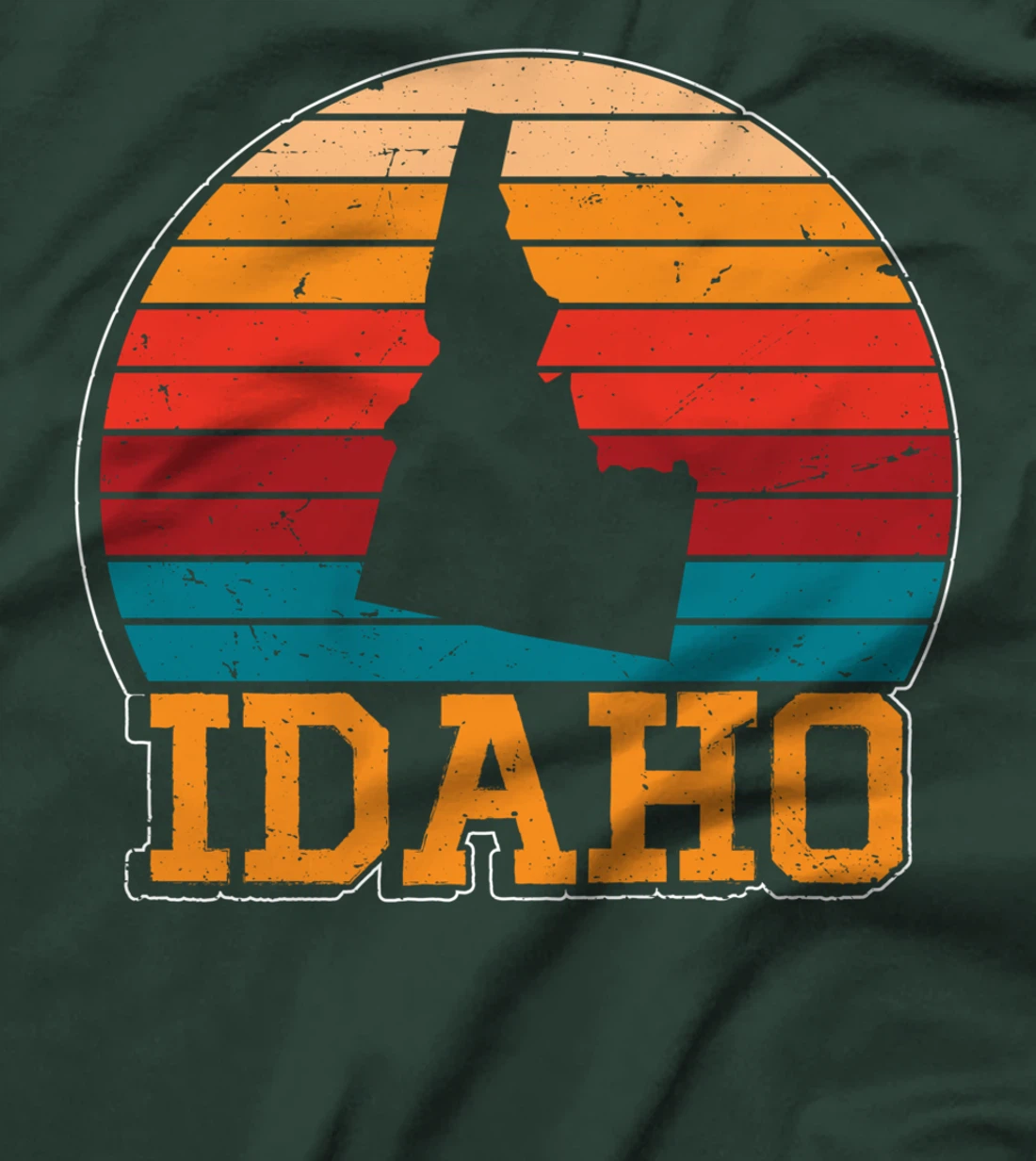 Idaho Retro Vintage Sunset US State Idaho Silhouette T-Shirt