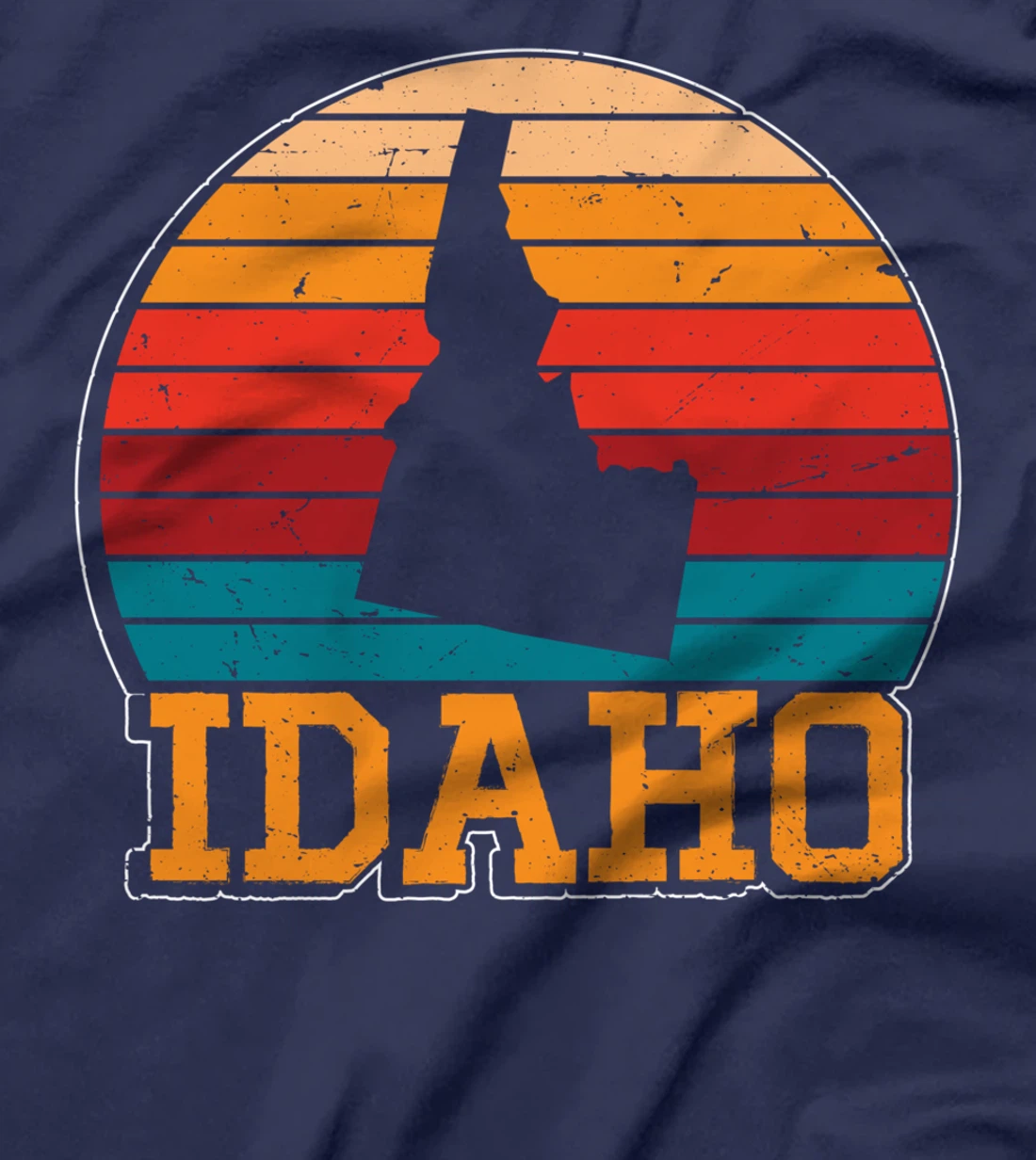 Idaho Retro Vintage Sunset US State Idaho Silhouette T-Shirt