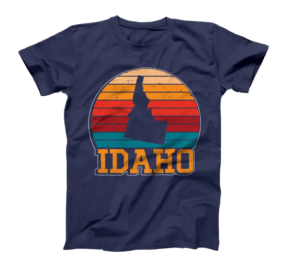 Idaho Retro Vintage Sunset US State Idaho Silhouette T-Shirt