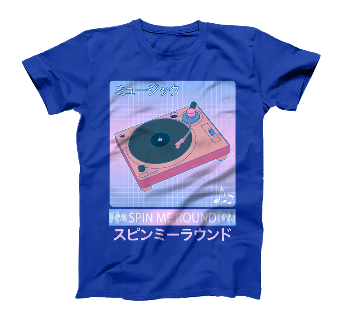 Vaporwave Record Player Retro 80s Japanese Otaku Art T-Shirt