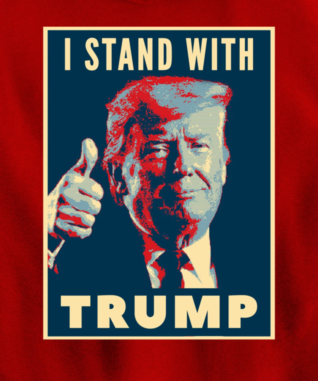 I Stand With Trump 2024 US Election Pullover Hoodie