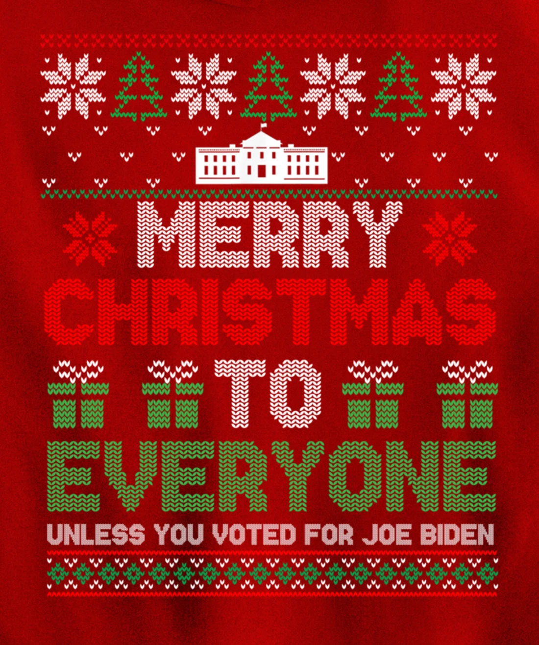 Merry Christmas To Everyone Pro Trump 2024 Ugly Christmas Pullover Hoodie