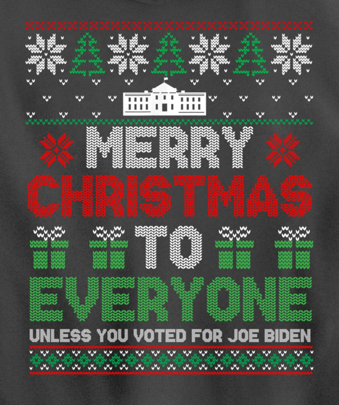 Merry Christmas To Everyone Pro Trump 2024 Ugly Christmas Pullover Hoodie