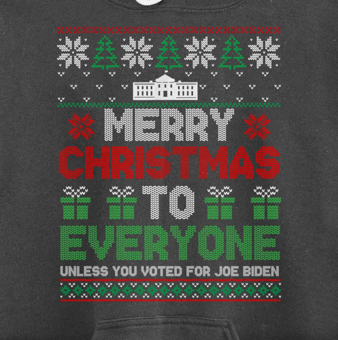 Merry Christmas To Everyone Pro Trump 2024 Ugly Christmas Pullover Hoodie