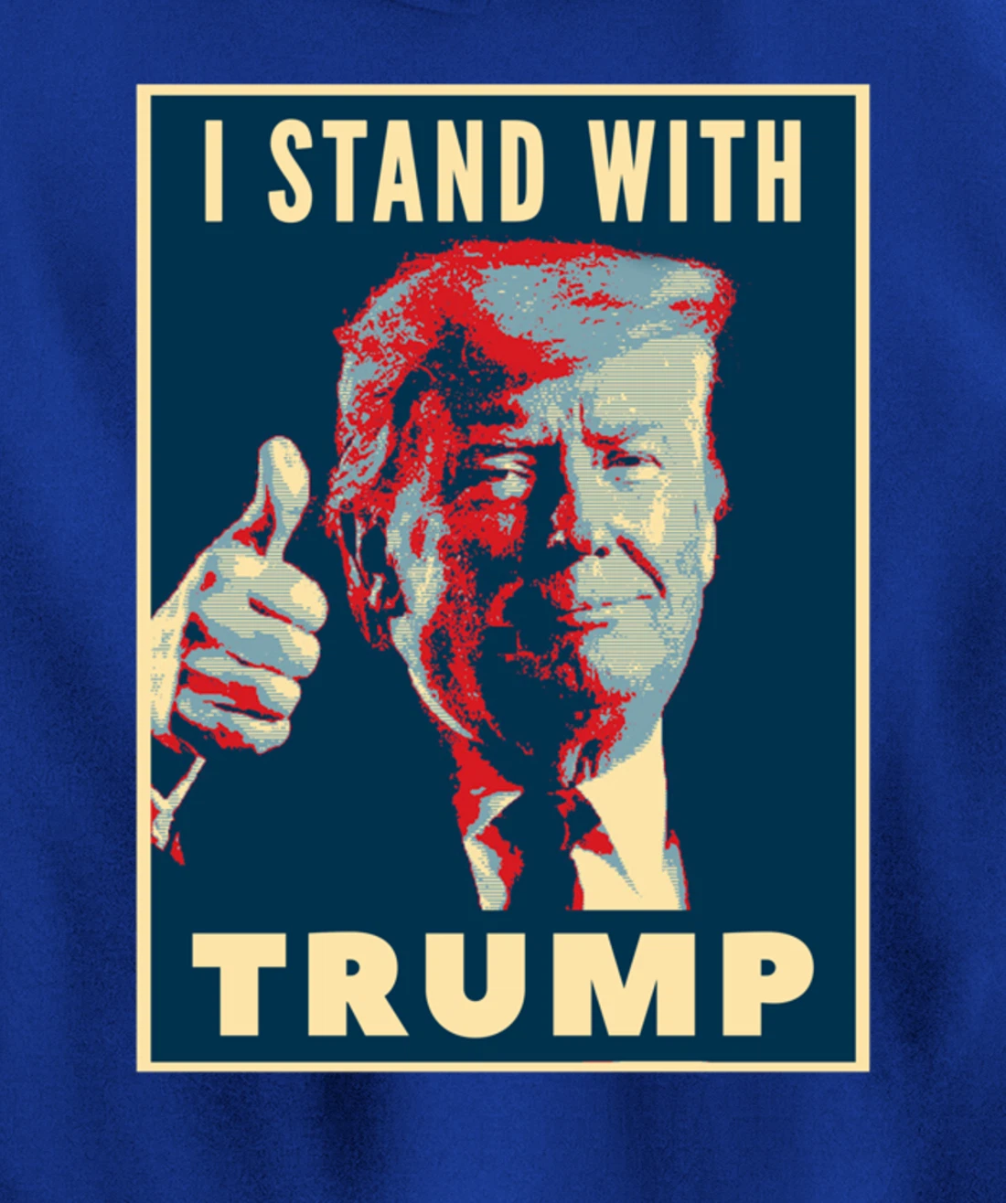 I Stand With Trump 2024 US Election Pullover Hoodie