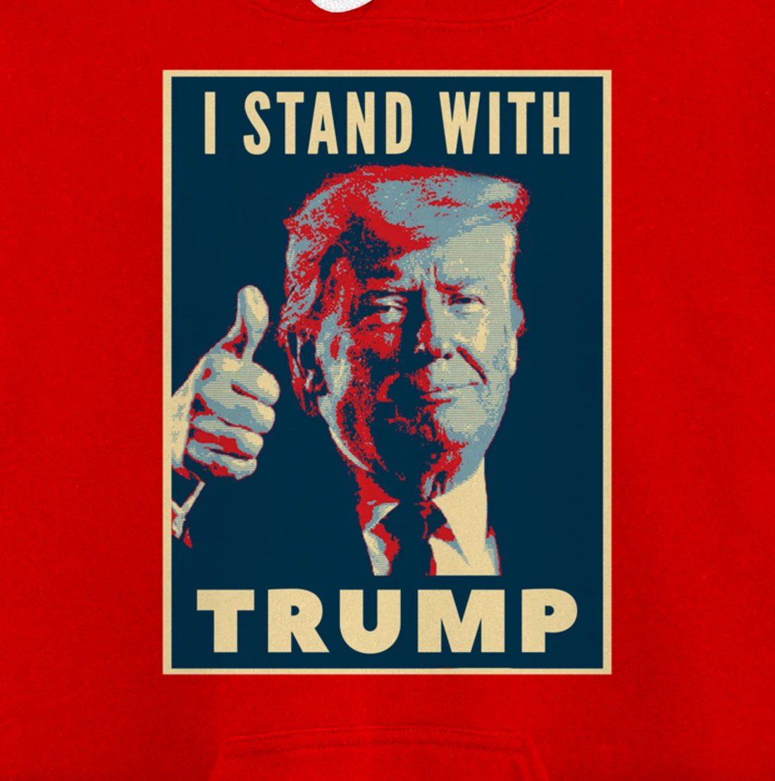 I Stand With Trump 2024 US Election Pullover Hoodie