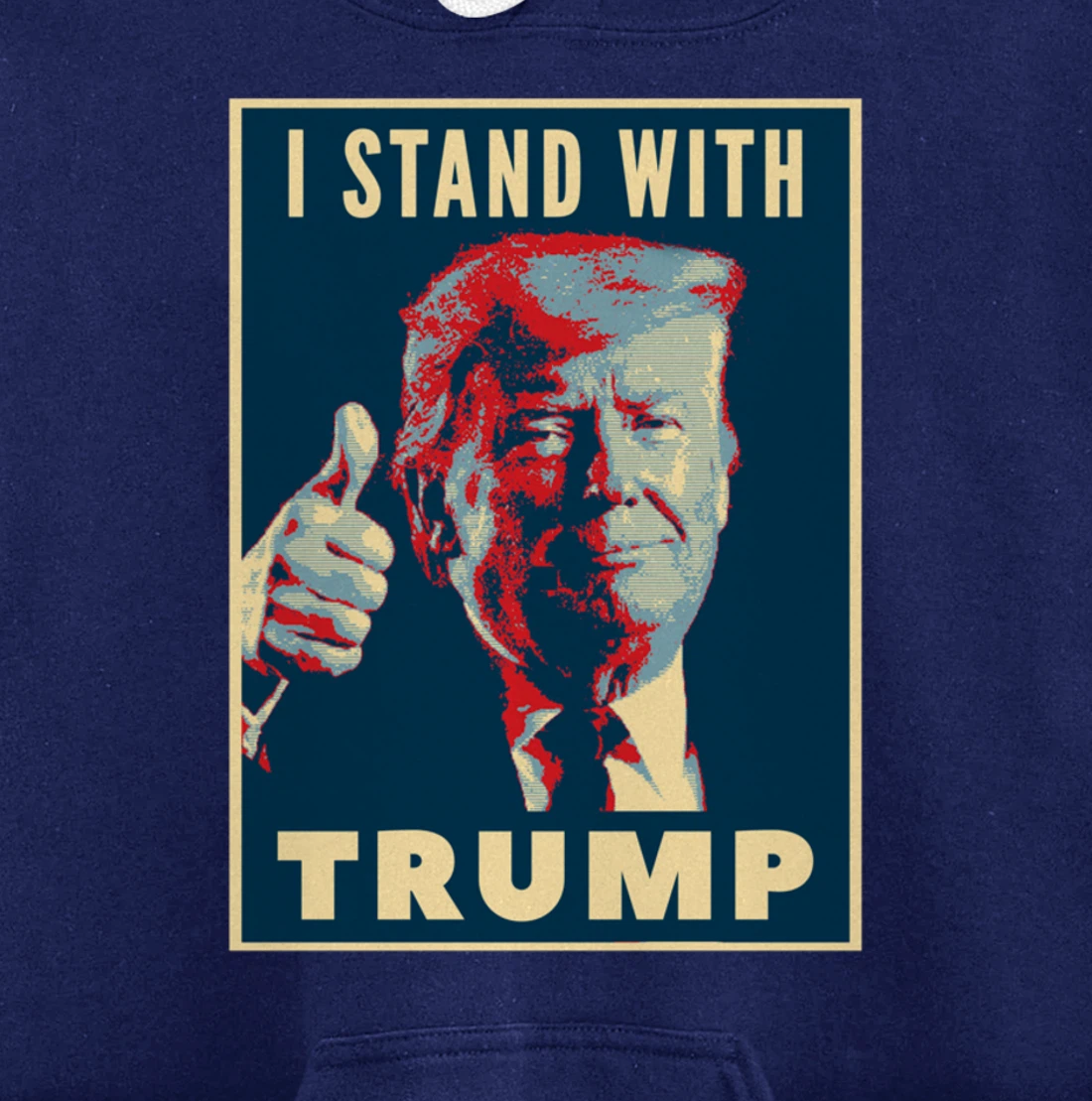 I Stand With Trump 2024 US Election Pullover Hoodie