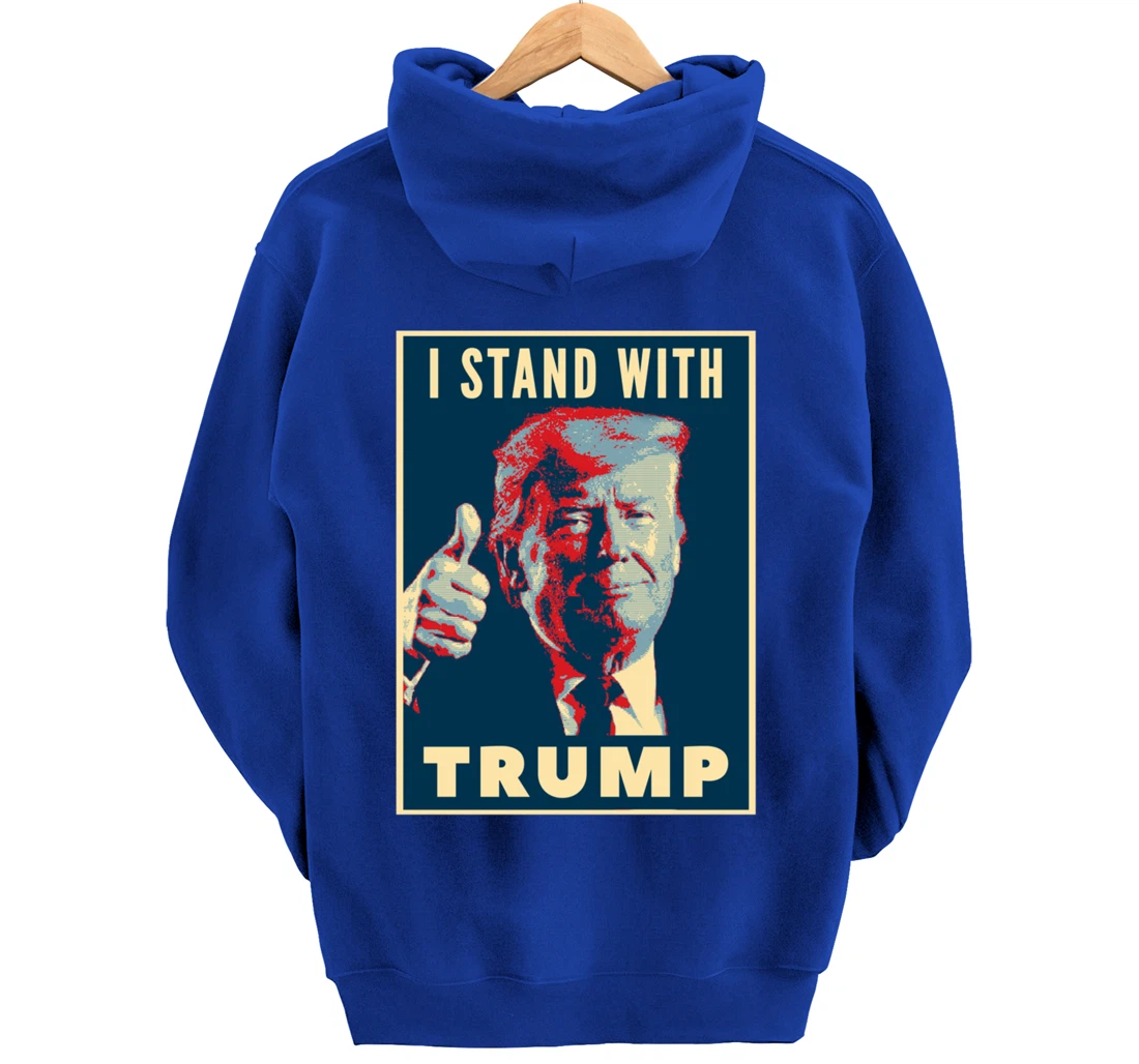 I Stand With Trump 2024 US Election Pullover Hoodie