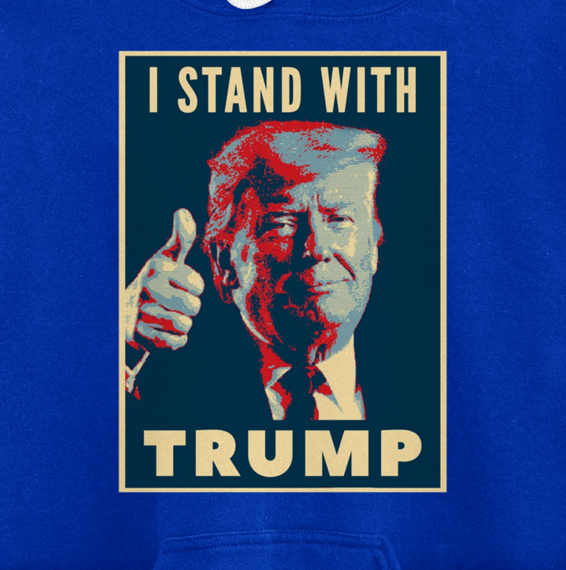 I Stand With Trump 2024 US Election Pullover Hoodie