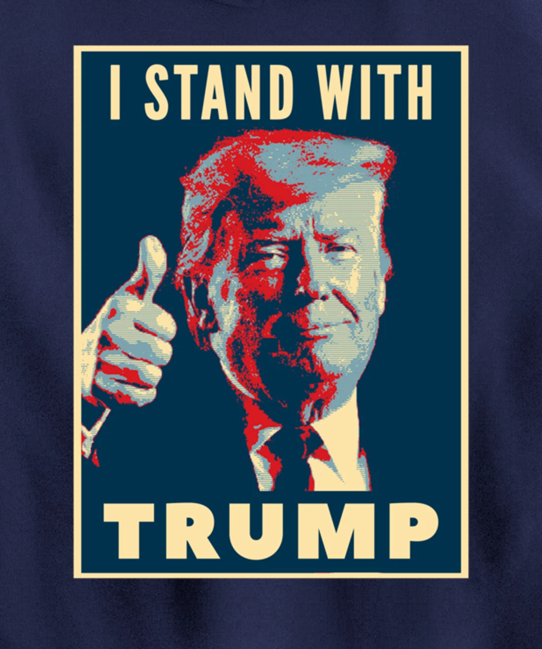 I Stand With Trump 2024 US Election Pullover Hoodie