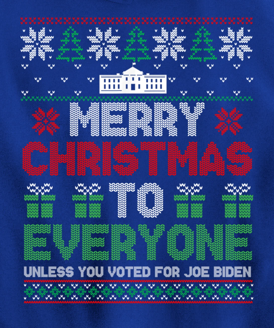 Merry Christmas To Everyone Pro Trump 2024 Ugly Christmas Pullover Hoodie