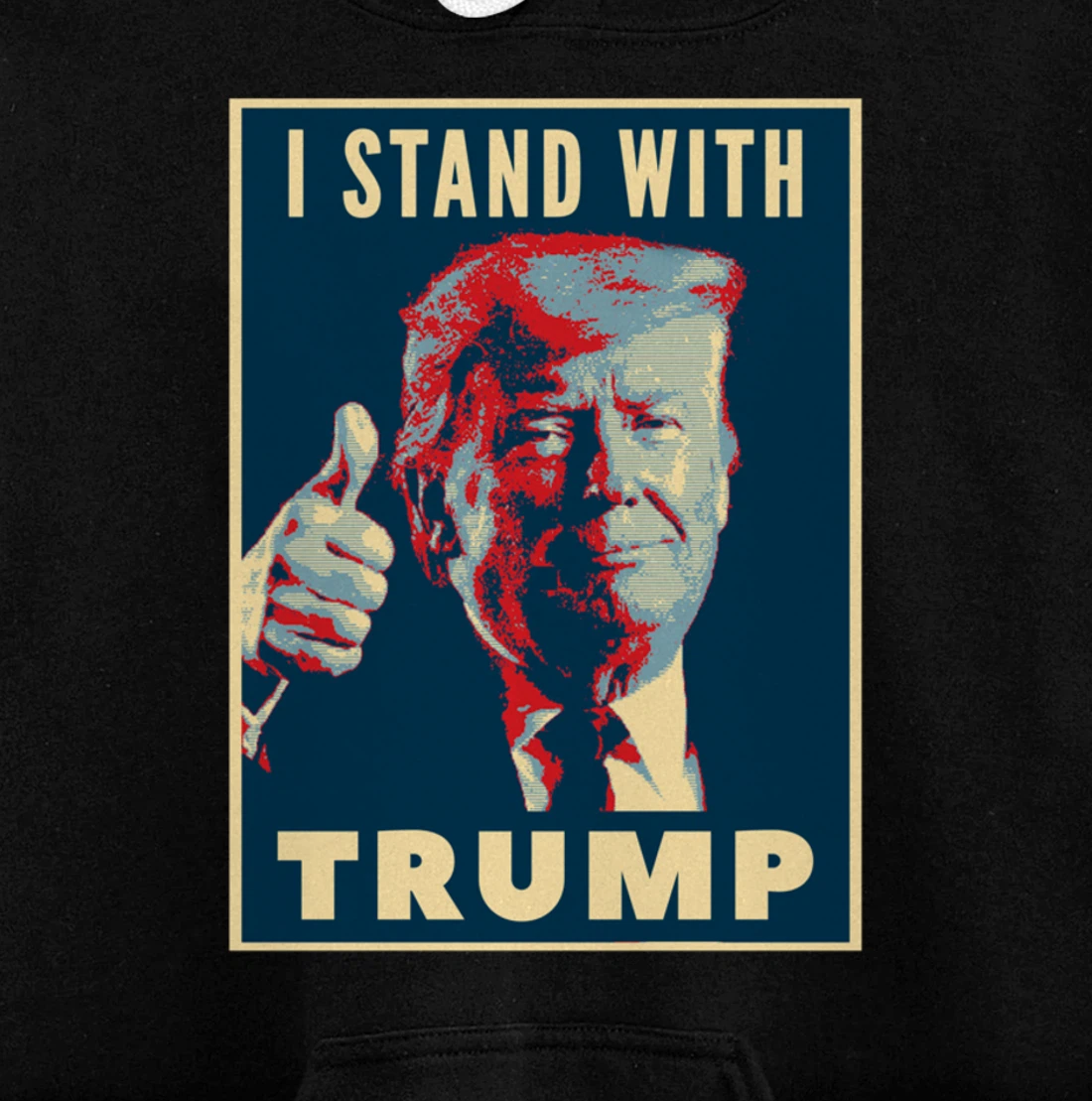 I Stand With Trump 2024 US Election Pullover Hoodie