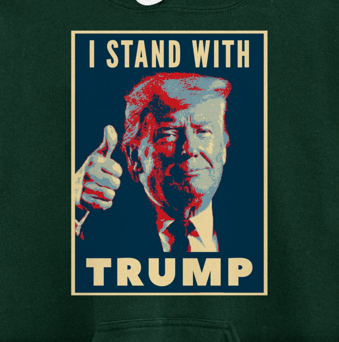 I Stand With Trump 2024 US Election Pullover Hoodie