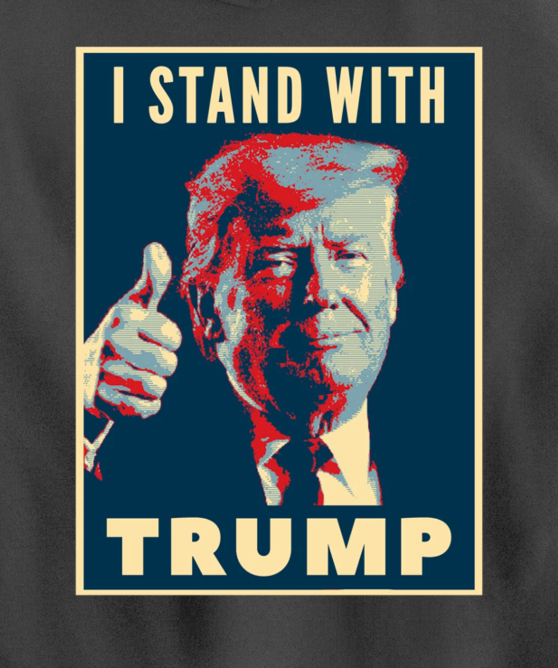 I Stand With Trump 2024 US Election Pullover Hoodie