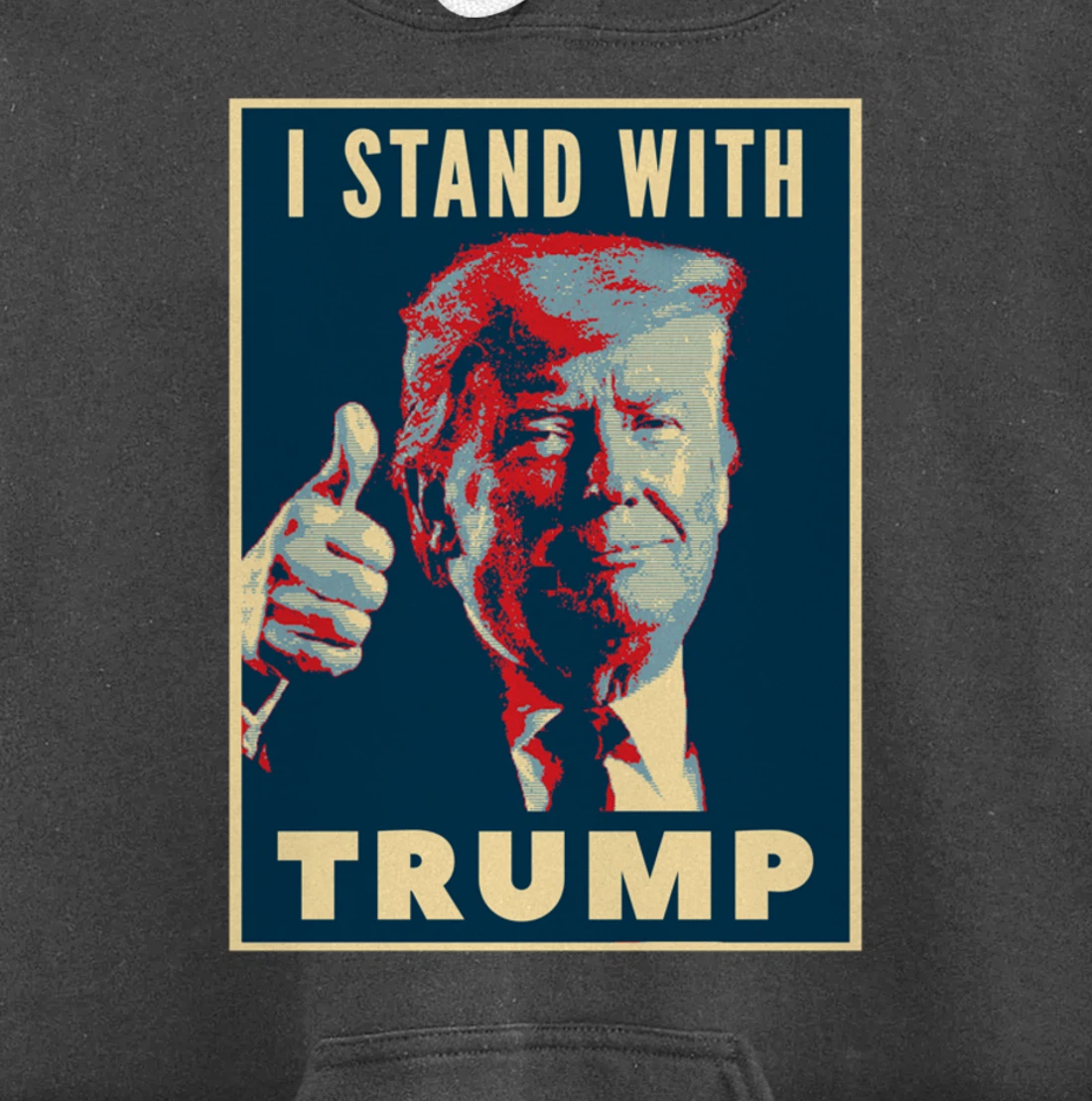 I Stand With Trump 2024 US Election Pullover Hoodie
