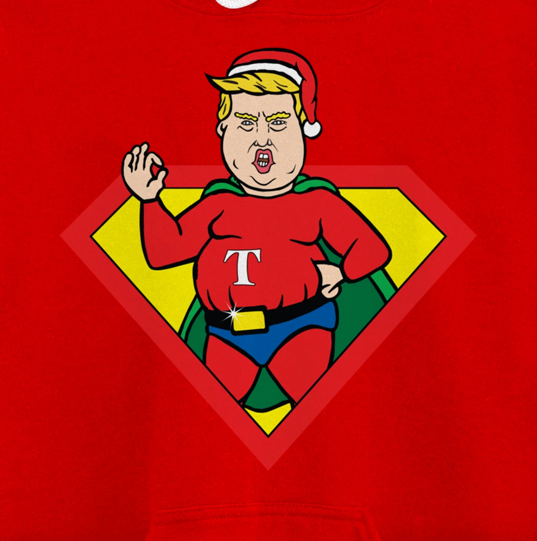 Make Christmas Great Again Ugly Xmas Donald Trump Parody Pullover Hoodie