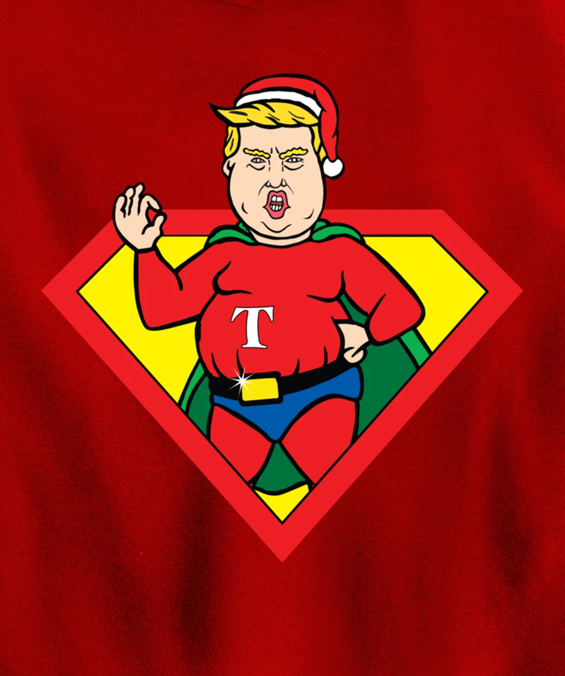 Make Christmas Great Again Ugly Xmas Donald Trump Parody Pullover Hoodie