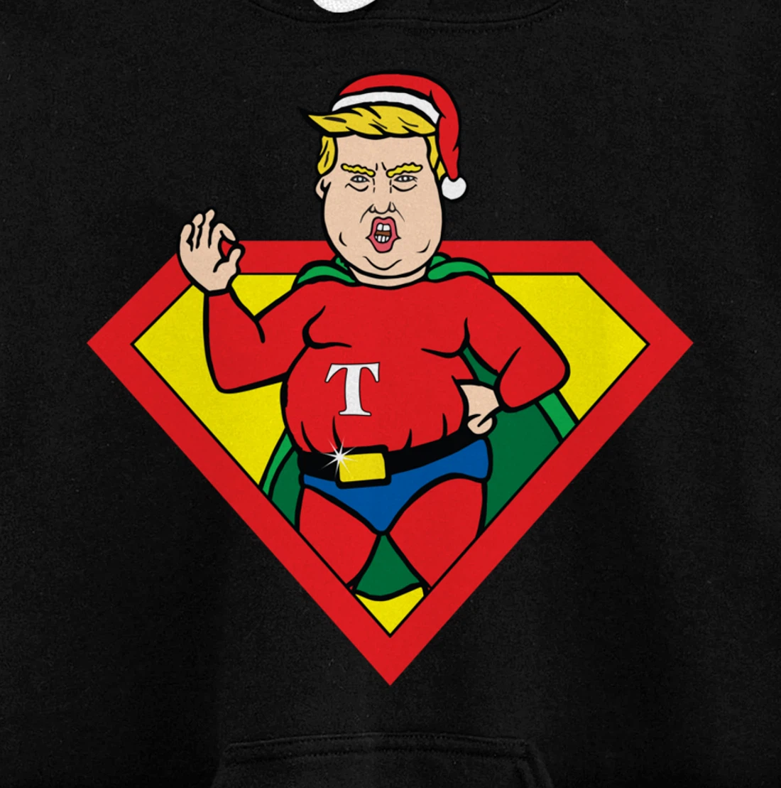 Make Christmas Great Again Ugly Xmas Donald Trump Parody Pullover Hoodie