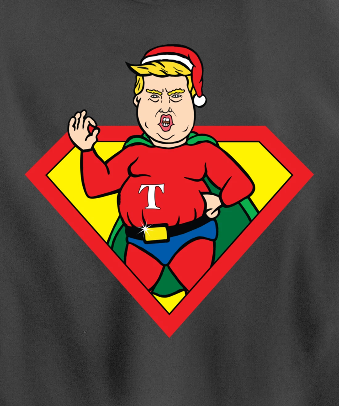 Make Christmas Great Again Ugly Xmas Donald Trump Parody Pullover Hoodie