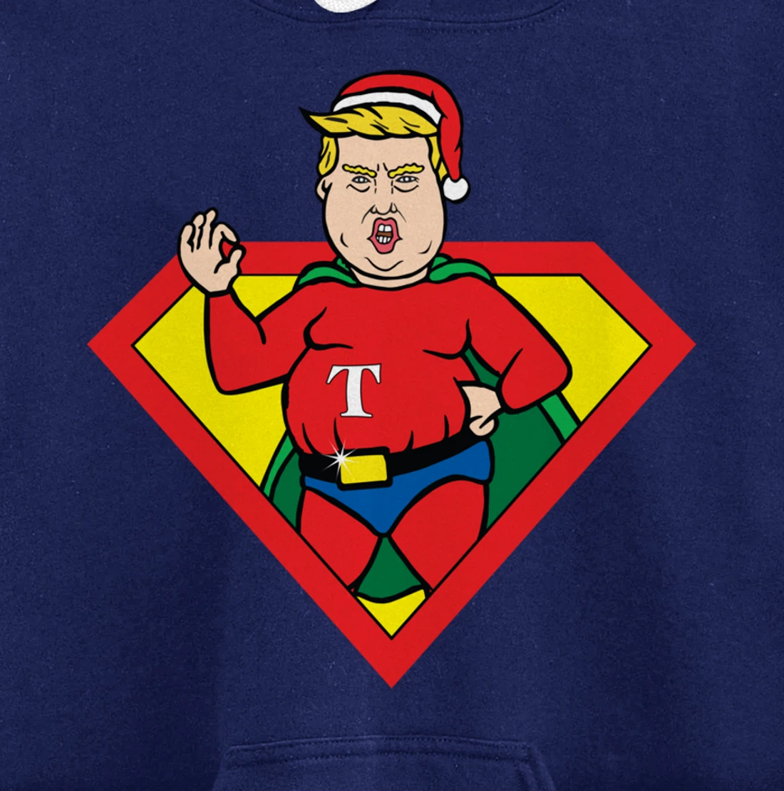 Make Christmas Great Again Ugly Xmas Donald Trump Parody Pullover Hoodie