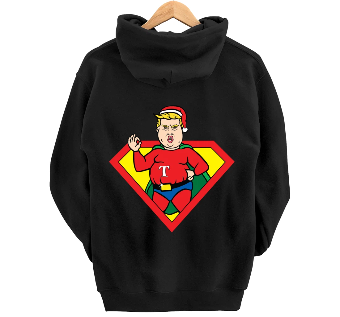 Make Christmas Great Again Ugly Xmas Donald Trump Parody Pullover Hoodie