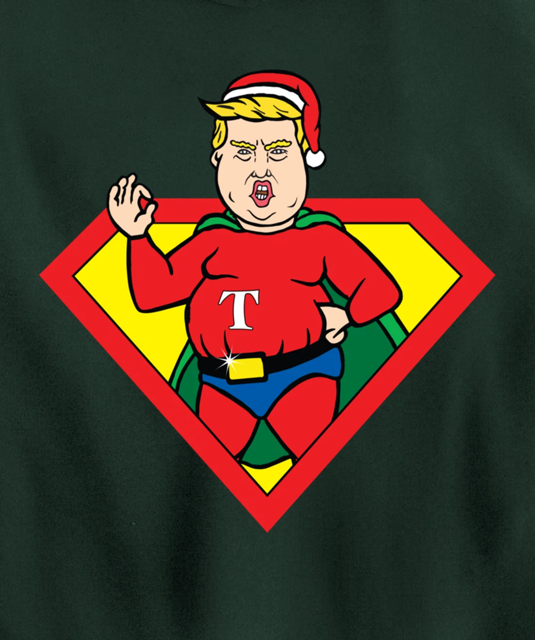 Make Christmas Great Again Ugly Xmas Donald Trump Parody Pullover Hoodie