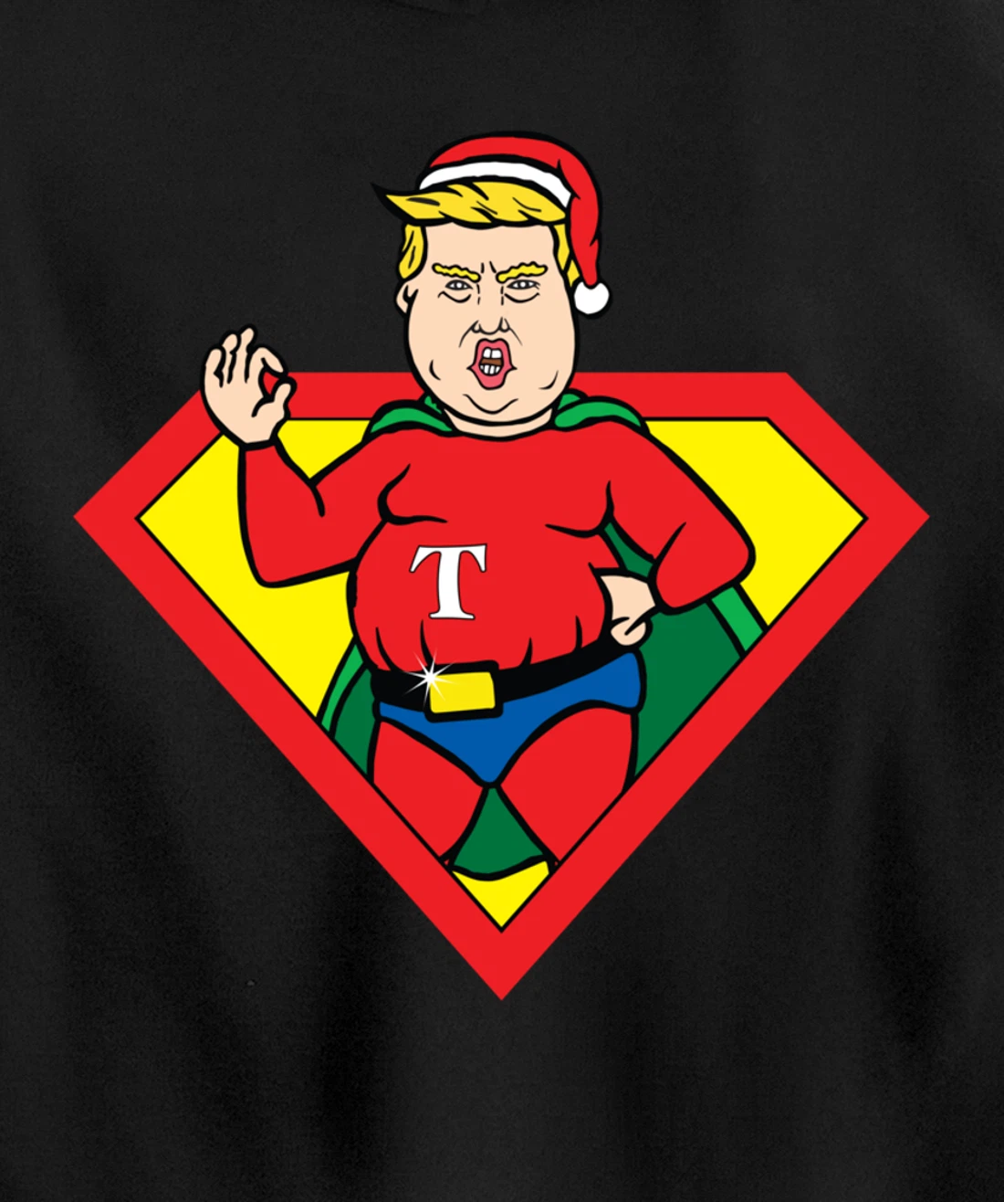 Make Christmas Great Again Ugly Xmas Donald Trump Parody Pullover Hoodie