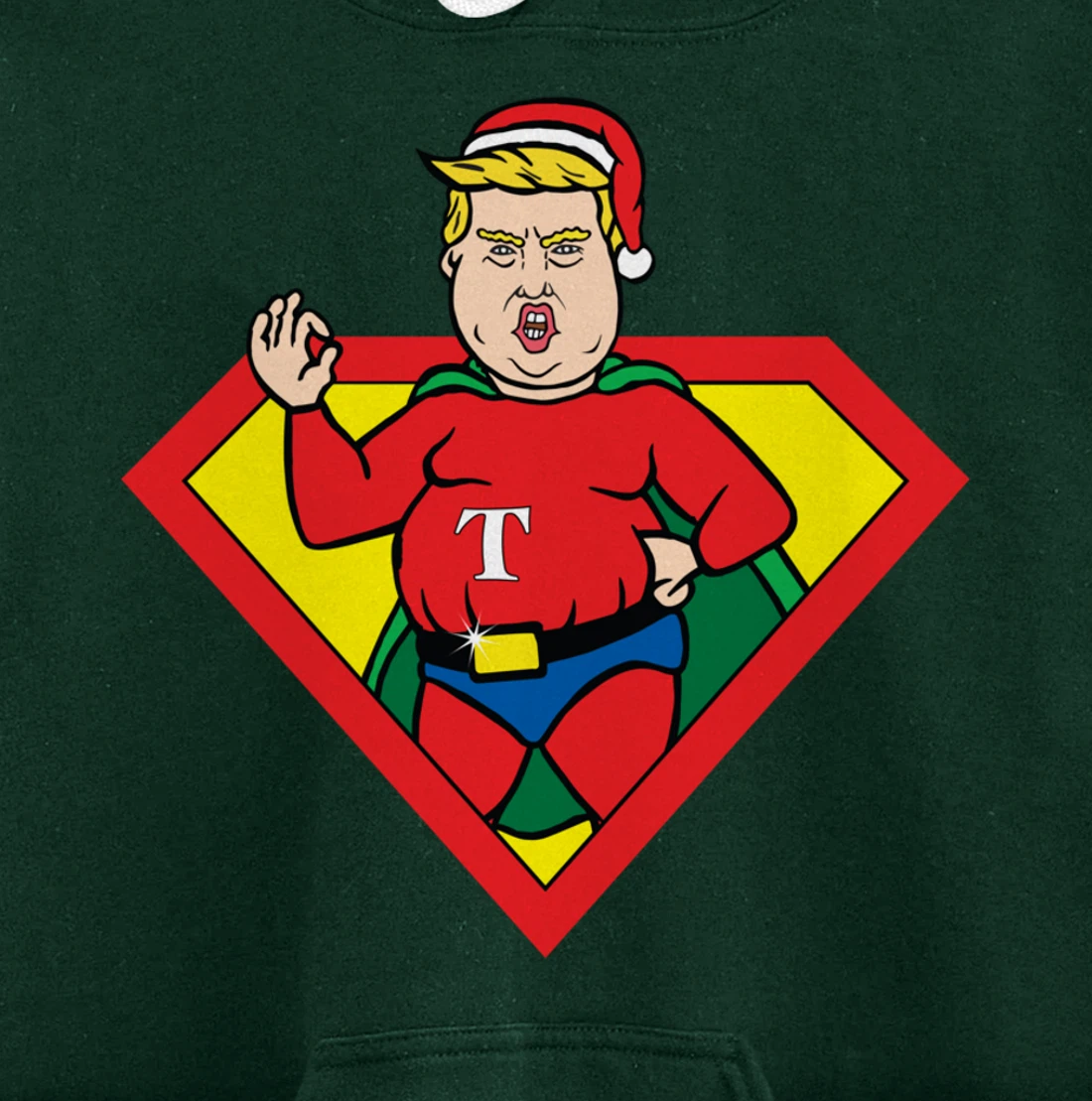 Make Christmas Great Again Ugly Xmas Donald Trump Parody Pullover Hoodie