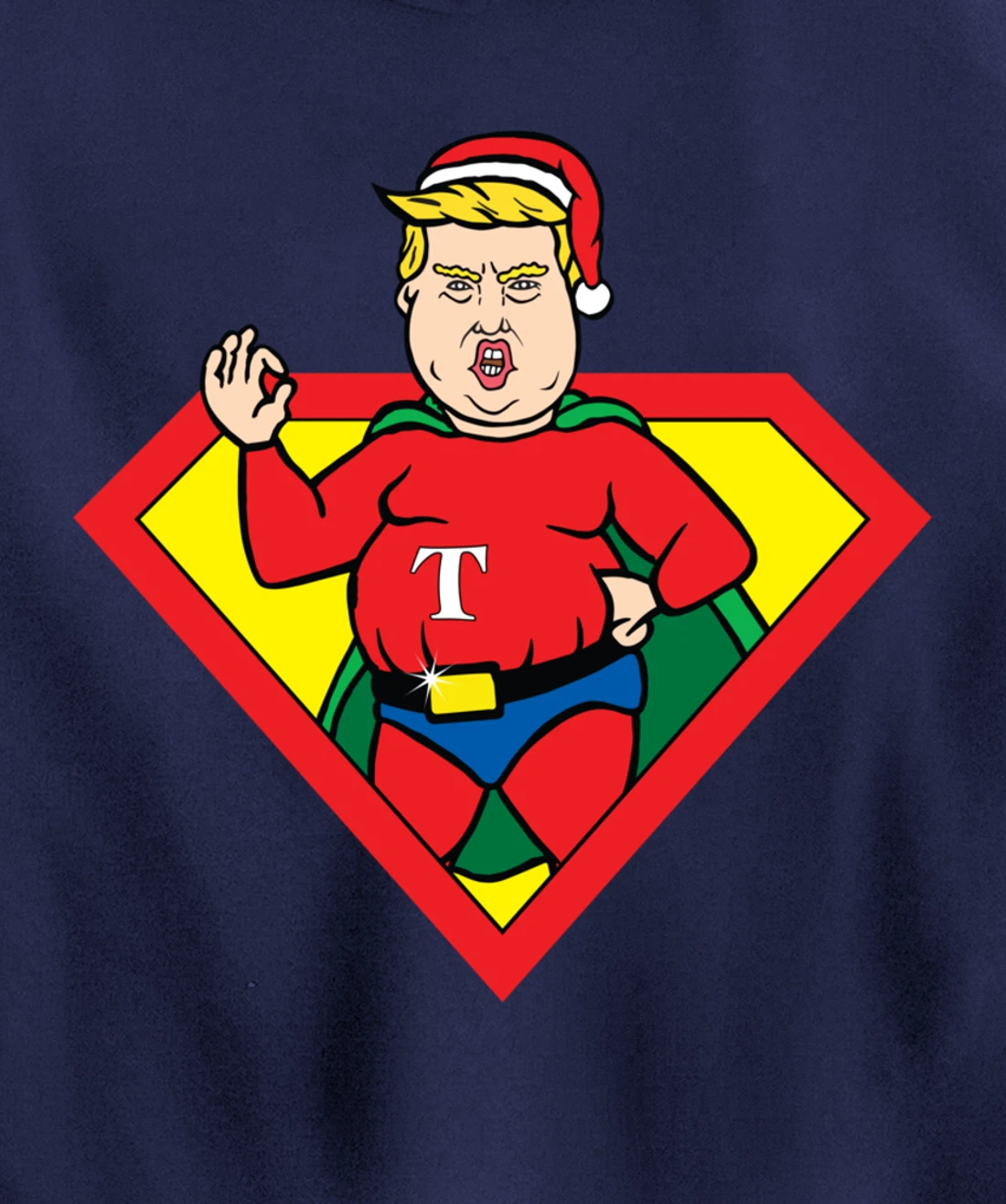 Make Christmas Great Again Ugly Xmas Donald Trump Parody Pullover Hoodie