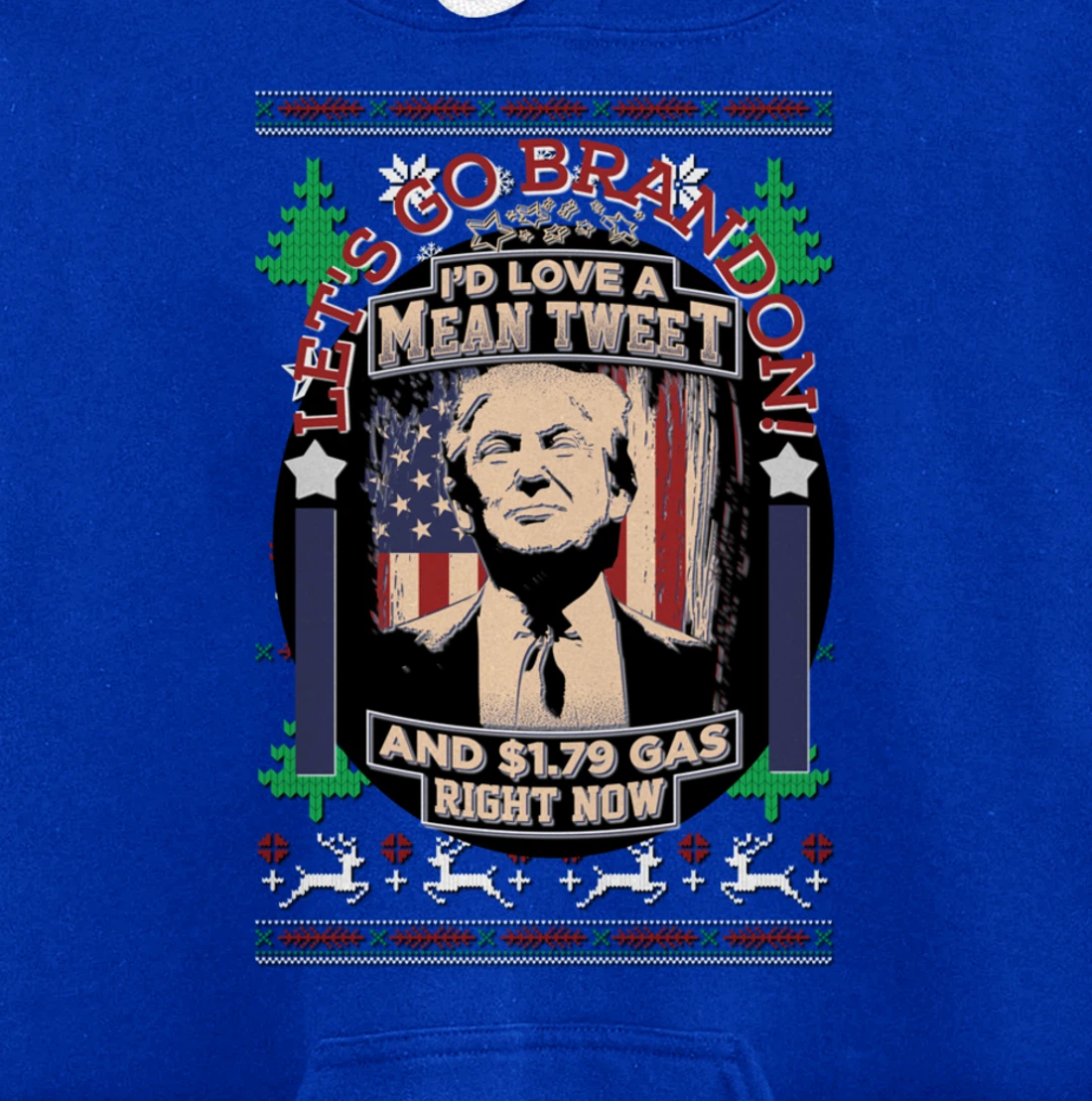 All I Want for Christmas Biden Trump Mean Tweets Cheap Gas Pullover Hoodie