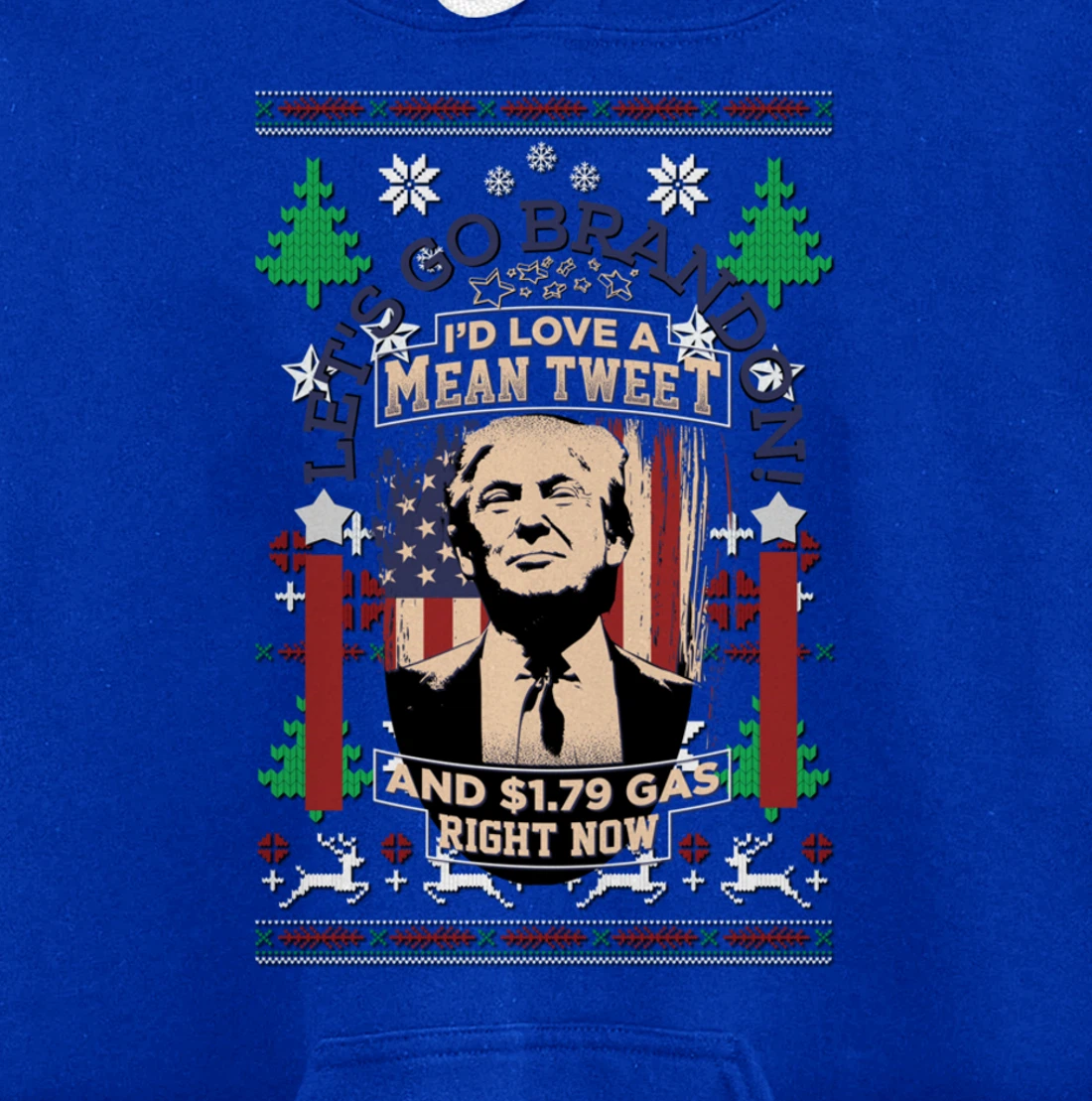All I Want for Christmas Biden Trump Mean Tweets Cheap Gas Pullover Hoodie
