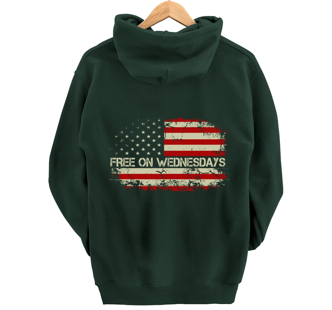Free On Wednesdays 2024 Election Funny Trump Biden Saying Pullover Hoodie