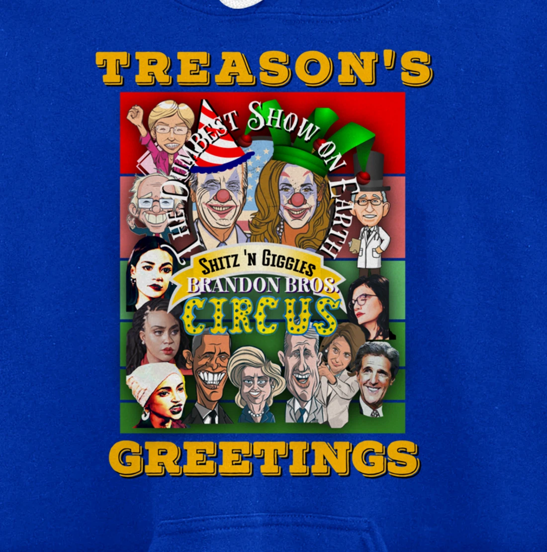 Swamp Xmas Wreath Biden Squad Trump Ugly Christmas Sweater Pullover Hoodie