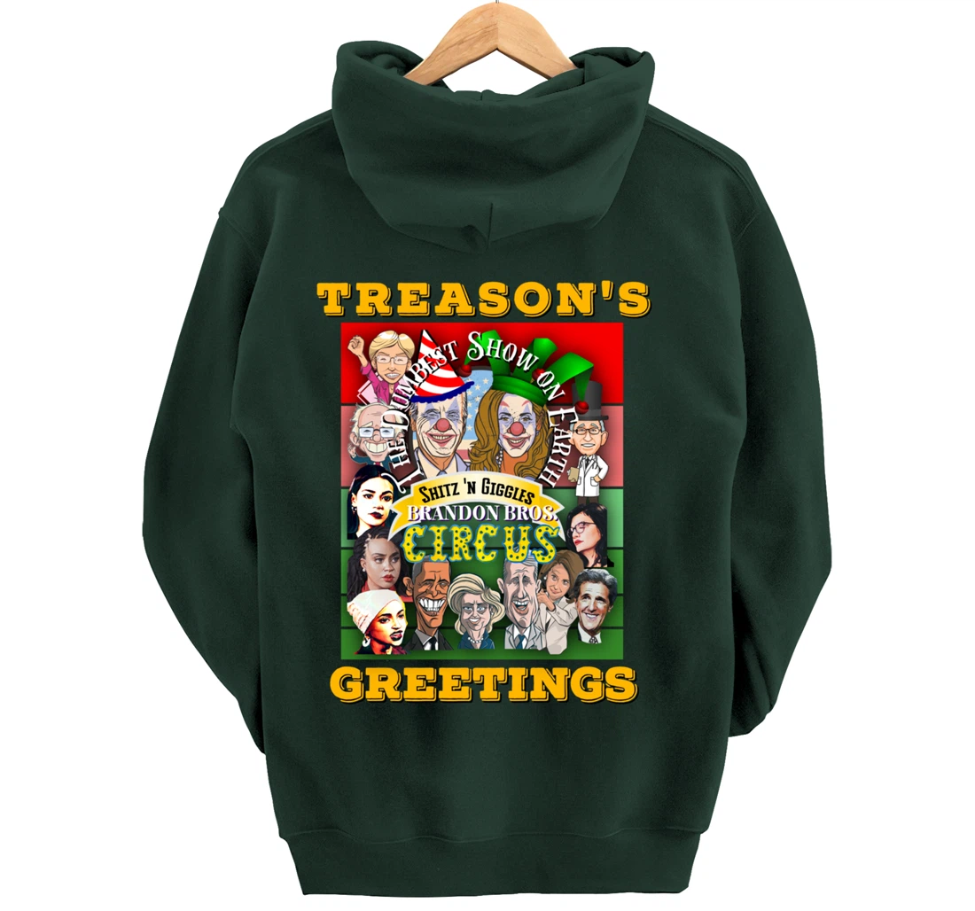 Swamp Xmas Wreath Biden Squad Trump Ugly Christmas Sweater Pullover Hoodie