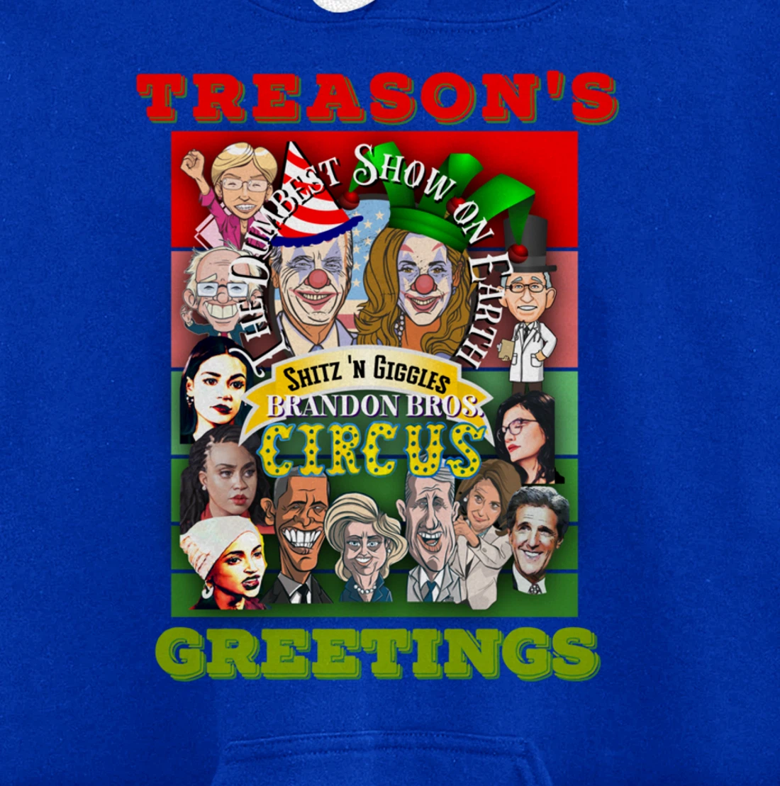 Swamp Xmas Wreath Biden Squad Trump Ugly Christmas Sweater Pullover Hoodie