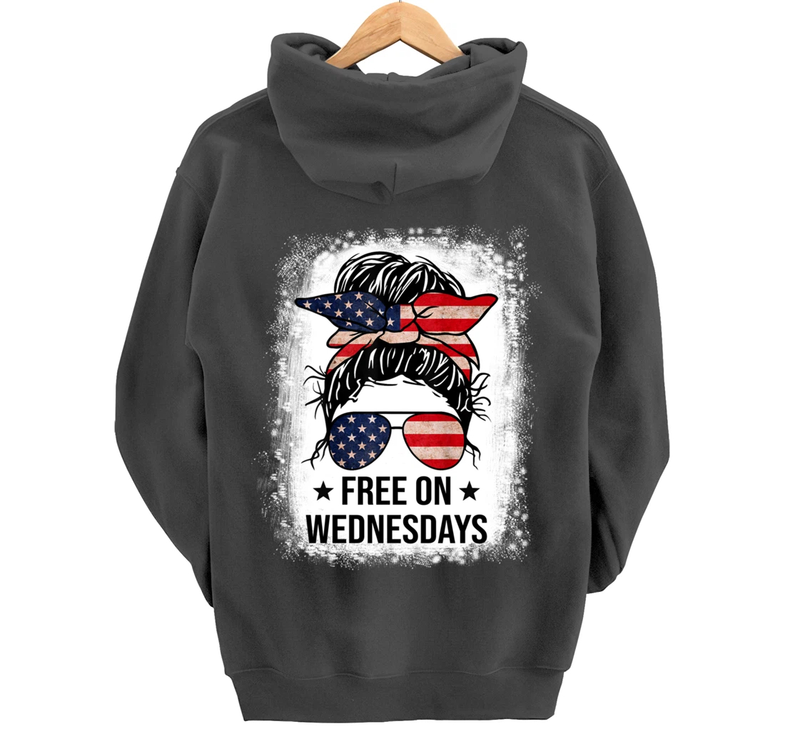 Free On Wednesdays 2024 Election Funny Trump Biden Saying Pullover Hoodie