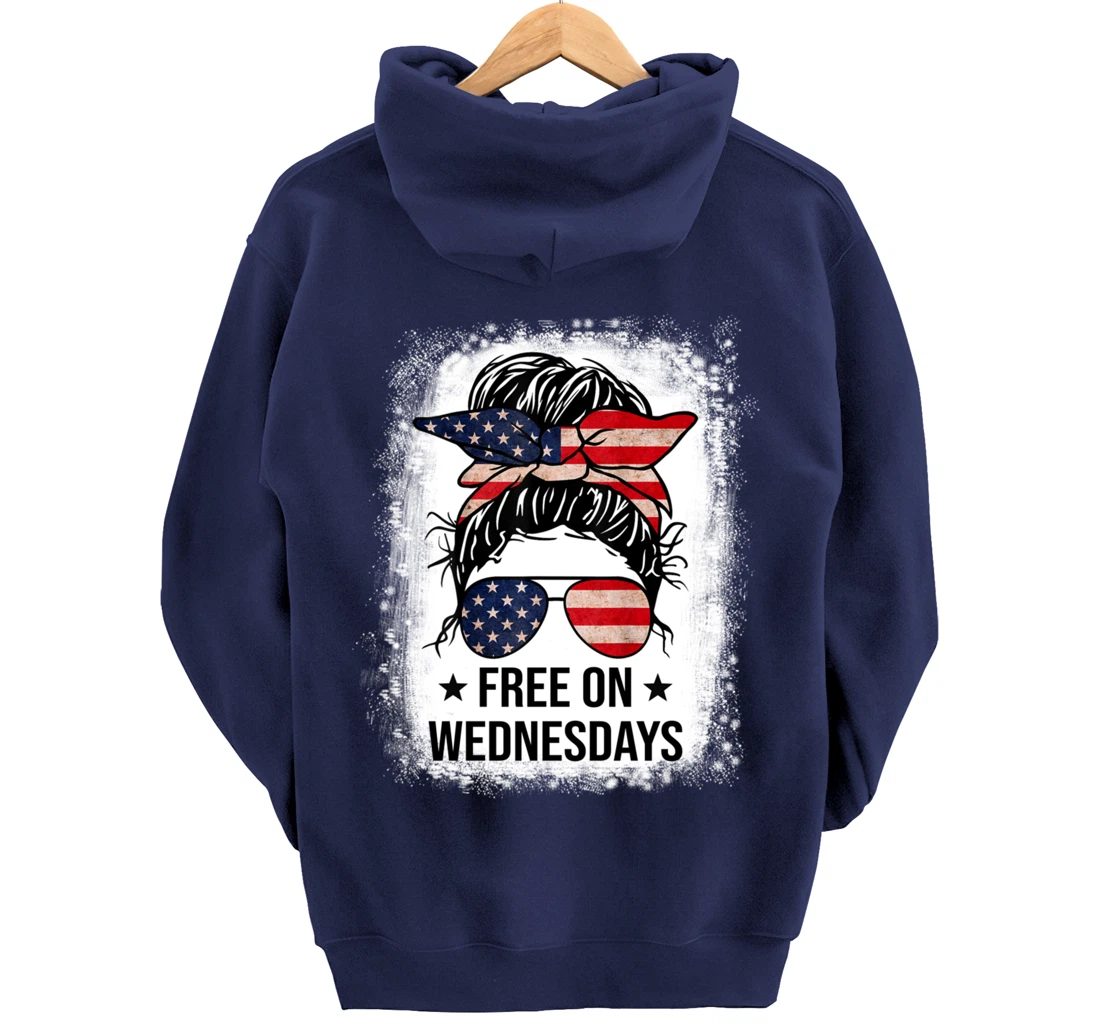 Free On Wednesdays 2024 Election Funny Trump Biden Saying Pullover Hoodie