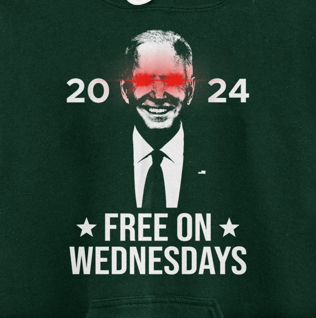Free On Wednesdays 2024 Election Funny Trump Biden Saying Pullover Hoodie