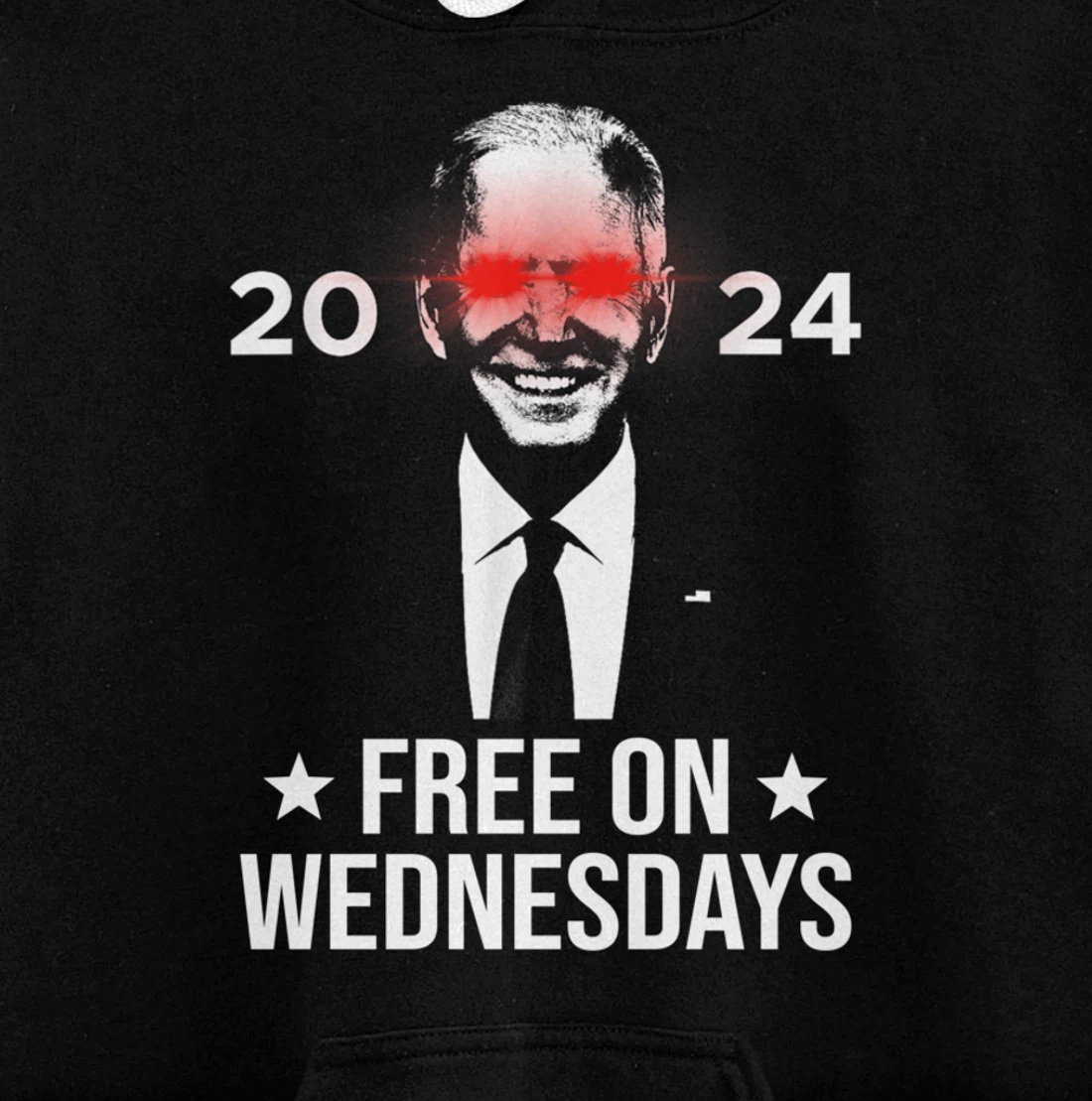Free On Wednesdays 2024 Election Funny Trump Biden Saying Pullover Hoodie