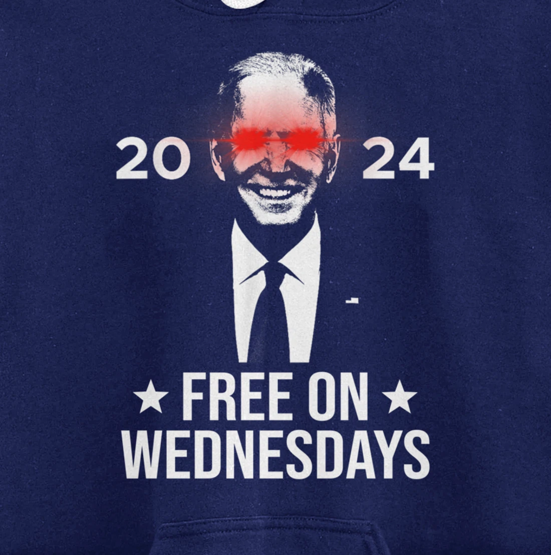 Free On Wednesdays 2024 Election Funny Trump Biden Saying Pullover Hoodie