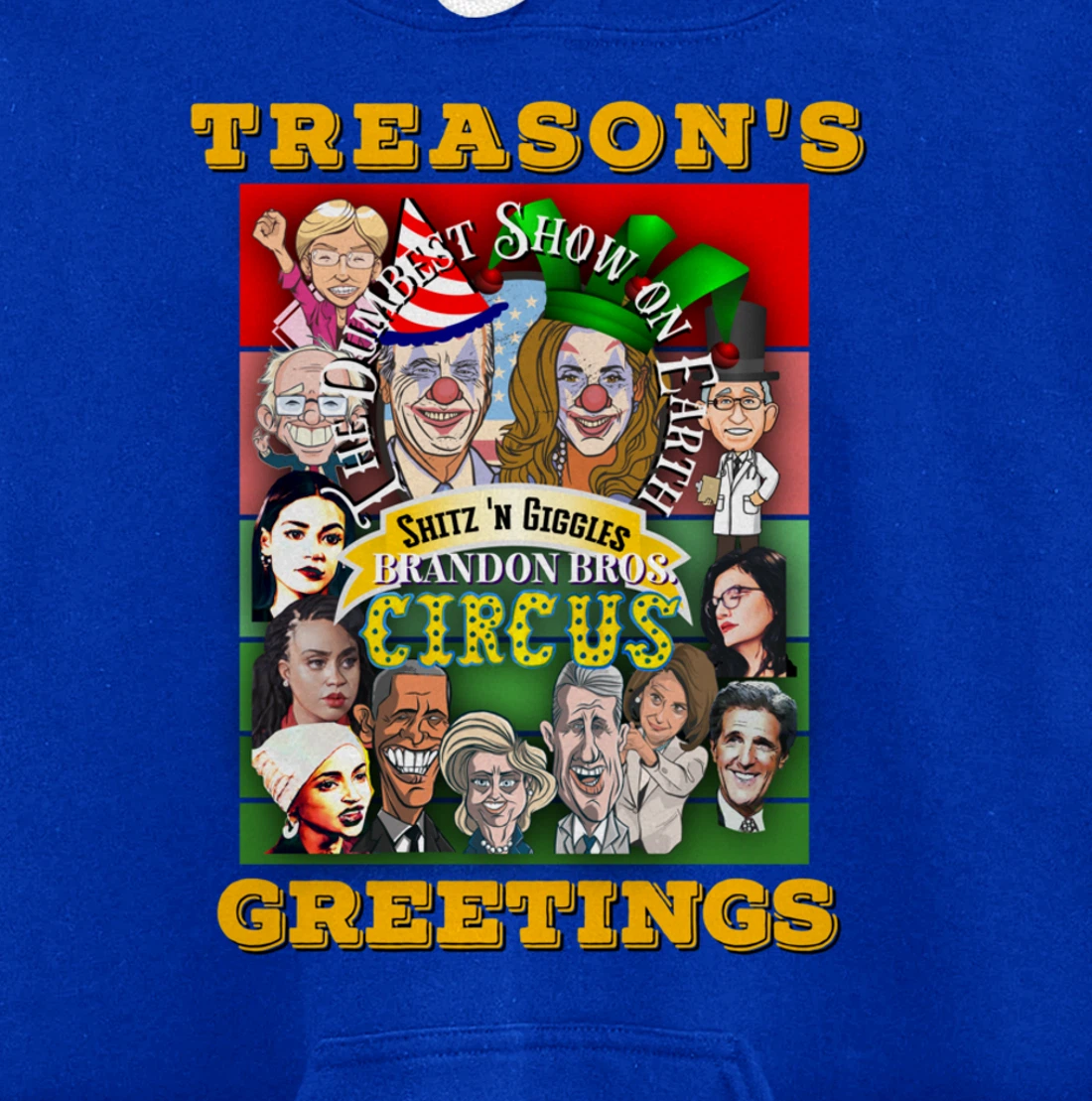 Swamp Xmas Wreath Biden Squad Trump Ugly Christmas Sweater Pullover Hoodie