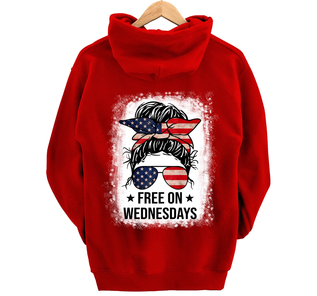 Free On Wednesdays 2024 Election Funny Trump Biden Saying Pullover Hoodie