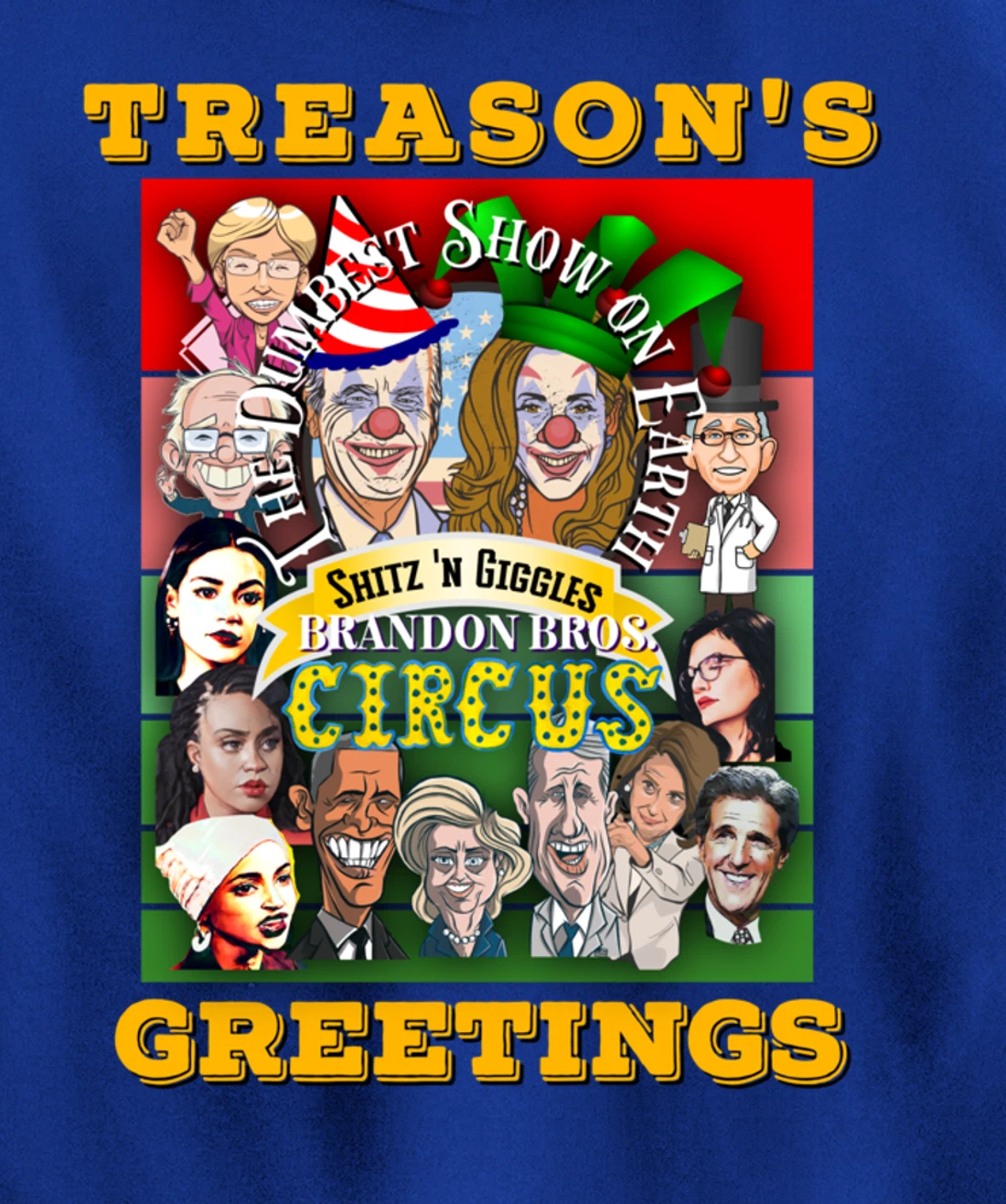 Swamp Xmas Wreath Biden Squad Trump Ugly Christmas Sweater Pullover Hoodie