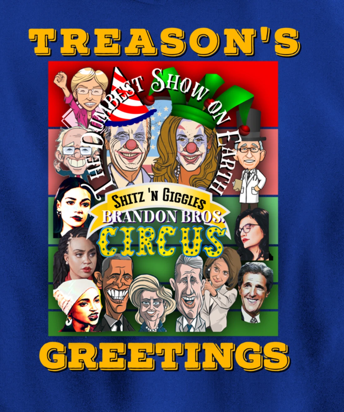 Swamp Xmas Wreath Biden Squad Trump Ugly Christmas Sweater Pullover Hoodie