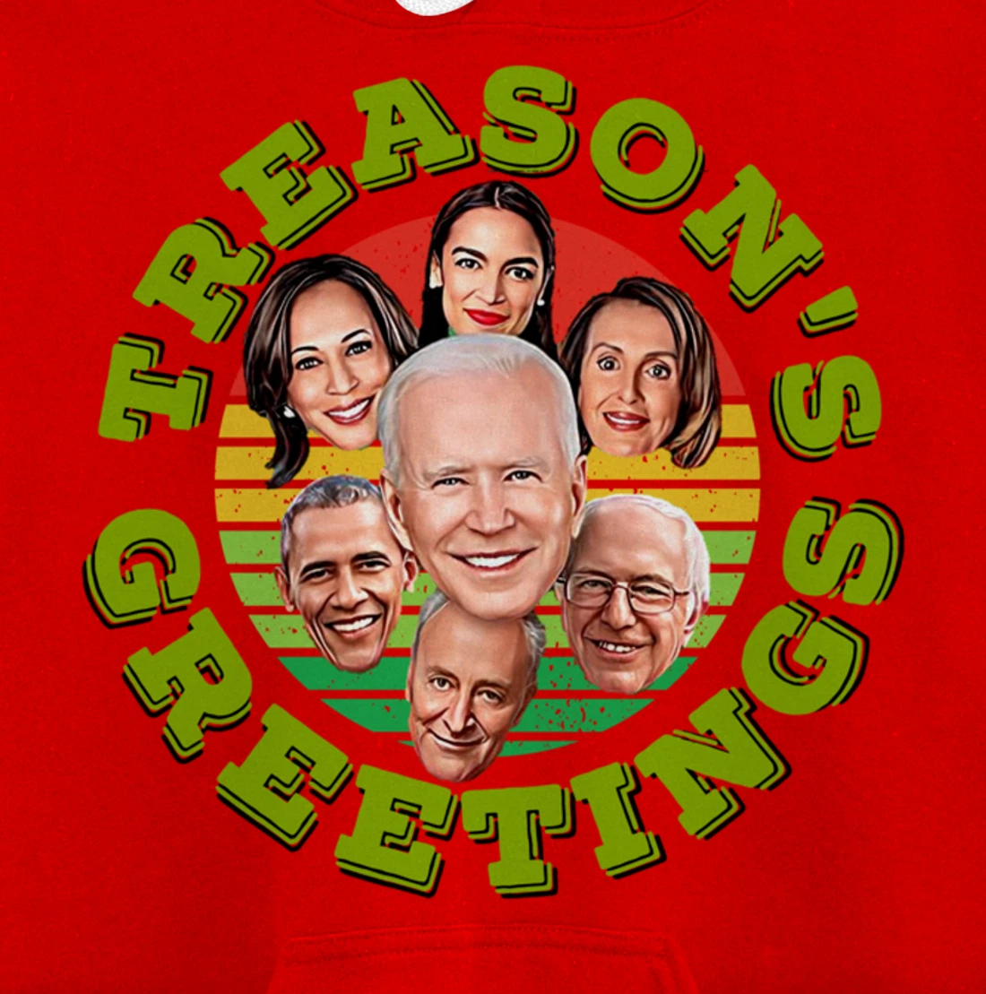 Swamp Xmas Biden Squad Xmas Trump USA Ugly Christmas Sweater Pullover Hoodie