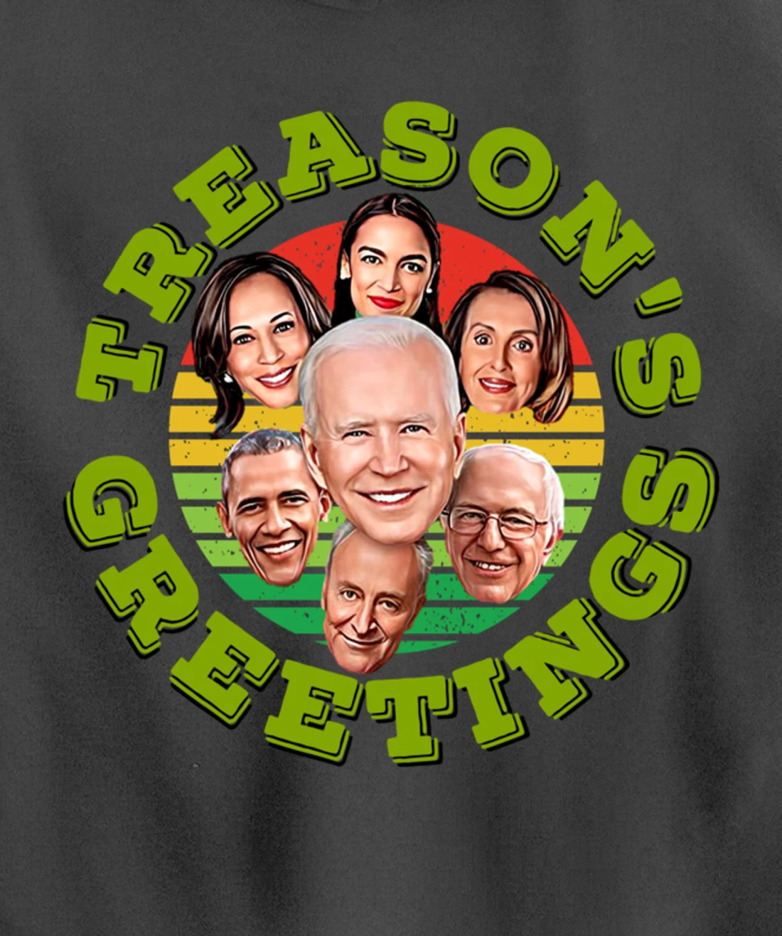 Swamp Xmas Biden Squad Xmas Trump USA Ugly Christmas Sweater Pullover Hoodie