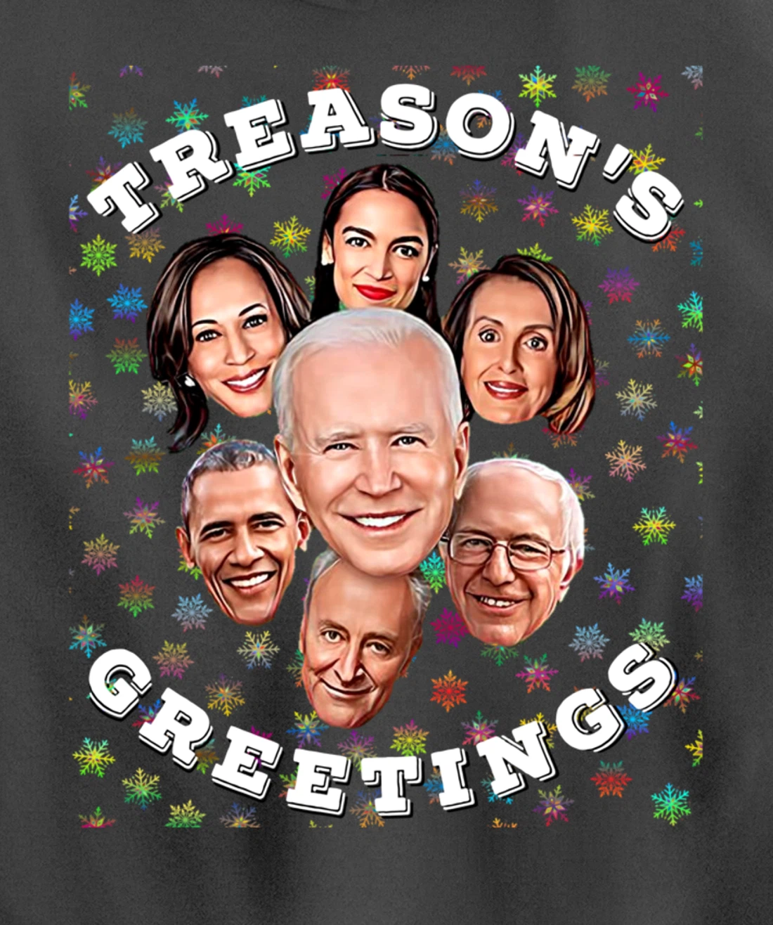 Swamp Xmas Biden Squad Xmas Trump USA Ugly Christmas Sweater Pullover Hoodie